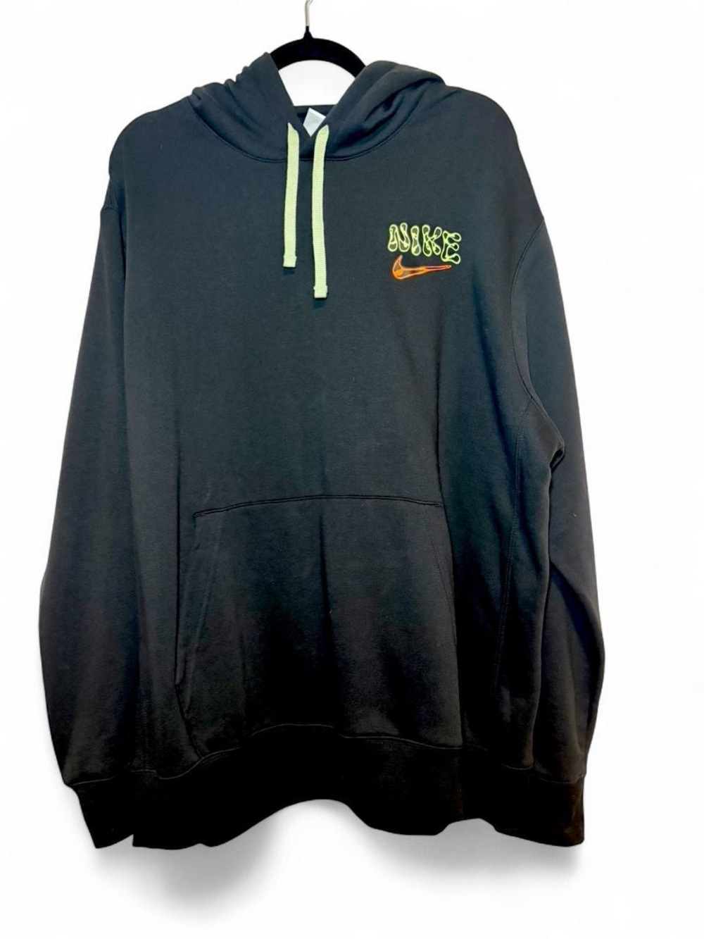 Nike Men's Sportswear Fantasy Creature Hoodie in Black + Neon Graphics